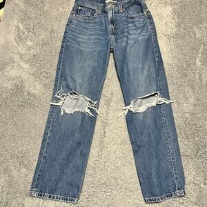 Levi’s Jeans Womens 28 (30x29) Low Pro Straight High Rise Blue Denim Pants